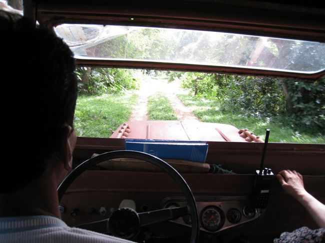 横転しそうなくらいの悪路を進みます