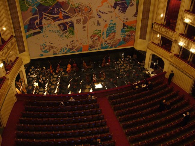 上から見た、演奏席。