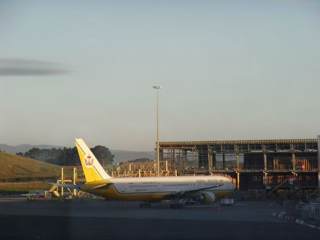 初めて見たのでつい撮ってしまったロイヤルブルネイの機体。