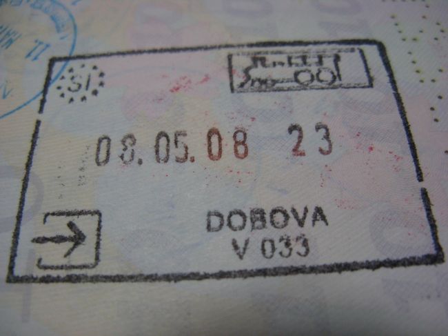 2008年05月08日<br /><br />スロベニア入国スタンプ