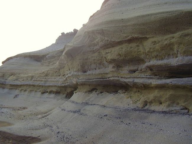 海岸はこんな地層ばかり。