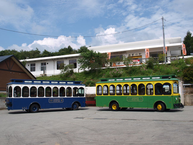 循環バスはコースが3種類あるそうです。<br />休日は2種類で５０〜６０分おきに出発しています。