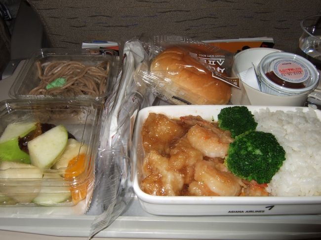 ソウルからフランクフルトへ向かう、アシアナ航空の機内食・第二食目です。