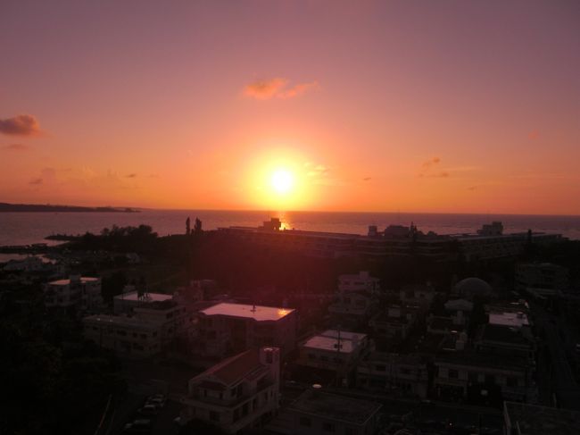 部屋から夕日がきれいに見えました。