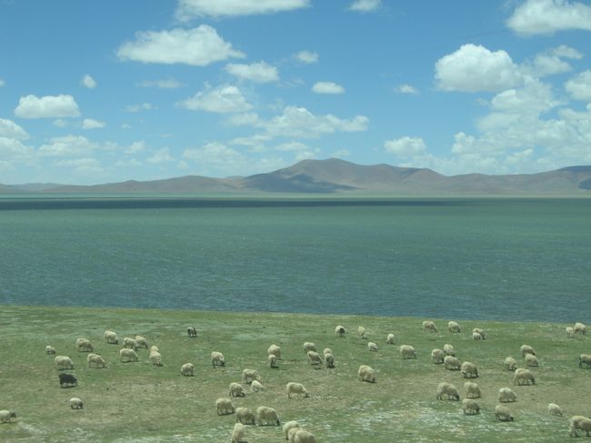 大きな湖、ツォナフーが右手に