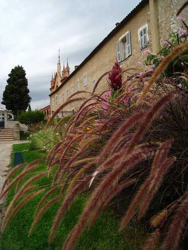 ニースにて、マチス美術館近くの教会の庭園。<br />綺麗に整備された庭園は、草木や花が咲いていて、<br />とてもステキなところ。<br />高台に位置しているので、ニース市内が眺められる。