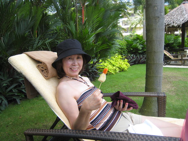 串刺しフルーツのサービスです。<br />冷たくていいです。