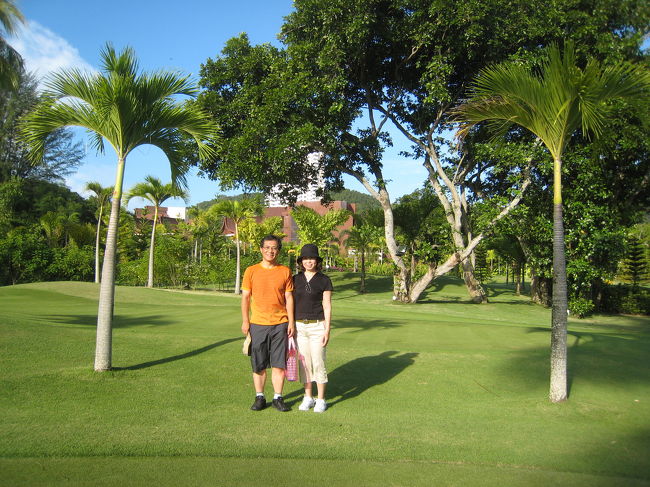 9ホール回りましたら、すごい汗でした。