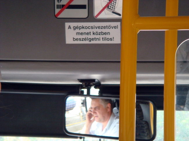 午後は電車とバスを乗り継いで、彫像公園に行ってきました。このバスの運転手さん。車内禁煙、携帯使用禁止のサインの真下にいるのに、くわえタバコにケータイ片手でほぼ２０分の全行程を完走してました…圧巻。