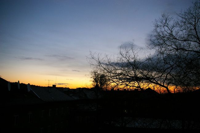 ブダペスト　IBS GARDEN HOTELより朝焼け