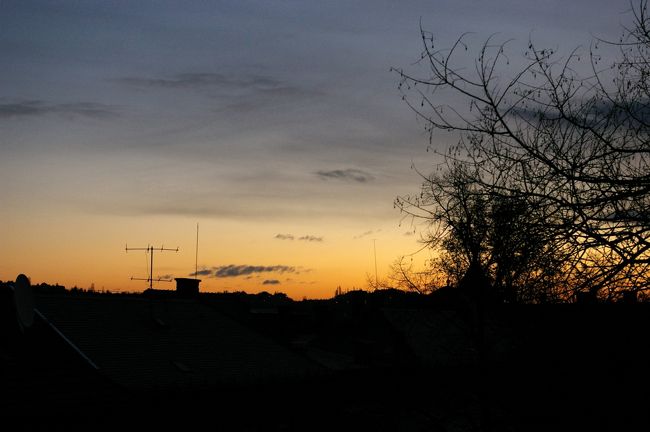 ブダペスト　IBS GARDEN HOTELより朝焼け