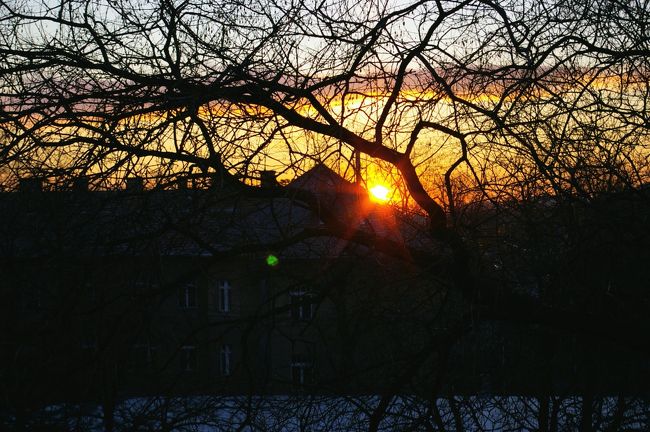 ブダペスト　IBS GARDEN HOTELより朝焼け