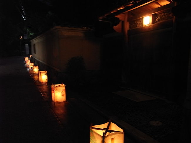 日本の古都にふさわしい<br />しっとり落ち着いた夜の灯でした。
