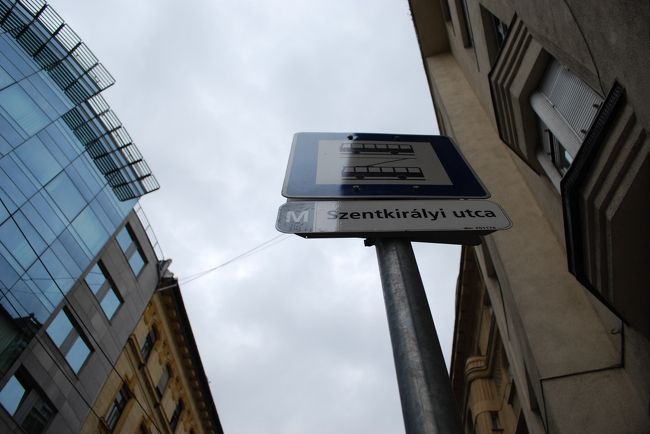 カルヴィン広場駅前の9番線のバス停「Szent Király utca」聖キラーイ通りです。<br />ここのバス停はお世話になりました。