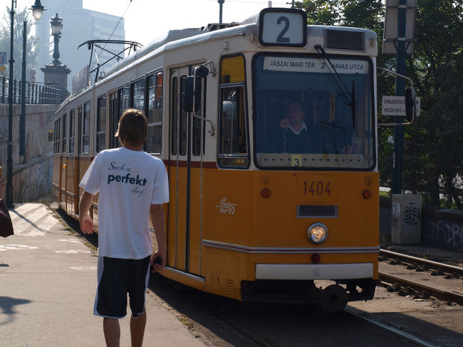 トラムに乗って国会議事堂へ向かいます