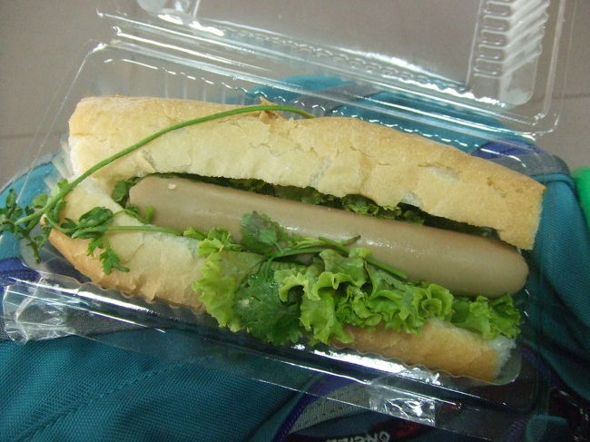 14:00。トイレを済ませてようやくチェックイン。<br />また小腹が減ってきたので搭乗口の前の売店で、ホットドッグと水を買って食べました。<br />でも、このパン空港料金でちょっと高かったワリにはイマイチだった（｀３´）<br />当然のことながら、まったく日本語のアナウンスは流れないので、搭乗開始の案内があるまで英語のアナウンスにかなり耳を済ませて待ちました。