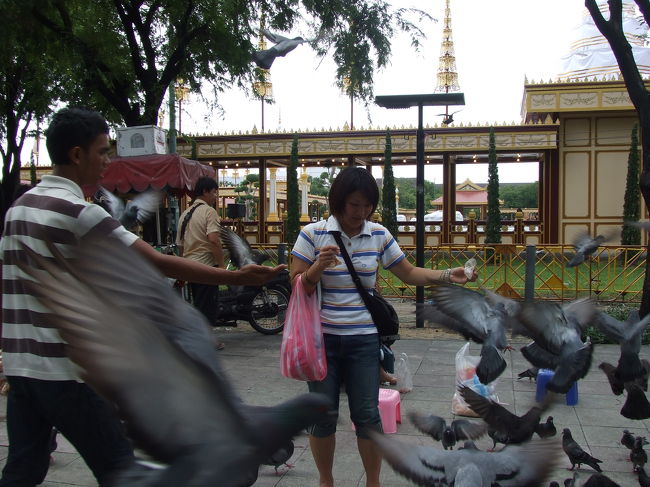 さっきの女の子にお礼を言おうと戻ったら、ハトのえさを渡されました。写真も撮ってくれたんだけど、お金もきっちり取られました（＾∀＾；）