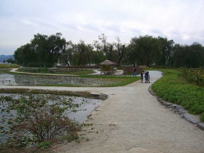 宮南池（クンナムジ）<br /><br /><br />扶余（プヨ／buyeo）の町から10分くらいでしょうか？<br />江景（カンギョン／Ganggyeong）へ行く途中についでと言うことで、宮南池（クンナムジ）に立ち寄りました。<br /><br /><br />■Photolibrary<br />http://www.photolibrary.jp/img69/69_199736.html
