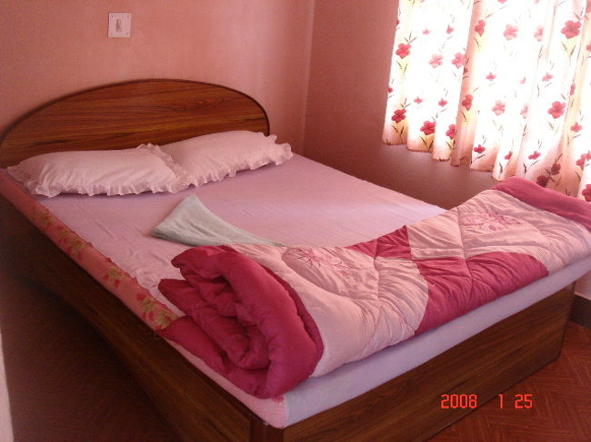 この日は少し安めに、という事でゲストハウスへ宿泊。ルンビニは宿泊施設が少ないのですが、その数少ないうちの一つ「ルンビニ・ビレッジ・ロッジ」は安く、そして快適に過ごす事が出来ました。