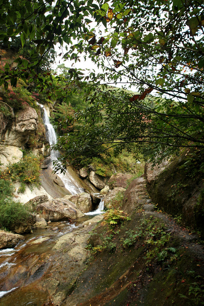 滝の水音だけが耳に残ります。