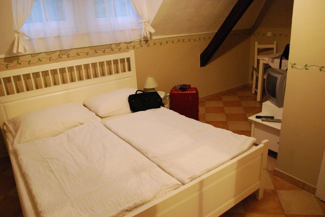BUDAPESTから12時間かけて移動してきました、ペンションアマデウス到着。<br />まだ何とか外が明るかったので、散策へ。<br />http://4travel.jp/overseas/area/europe/czech_republic/cesky_krumlov/tips/each-hotel-general-10106462.html