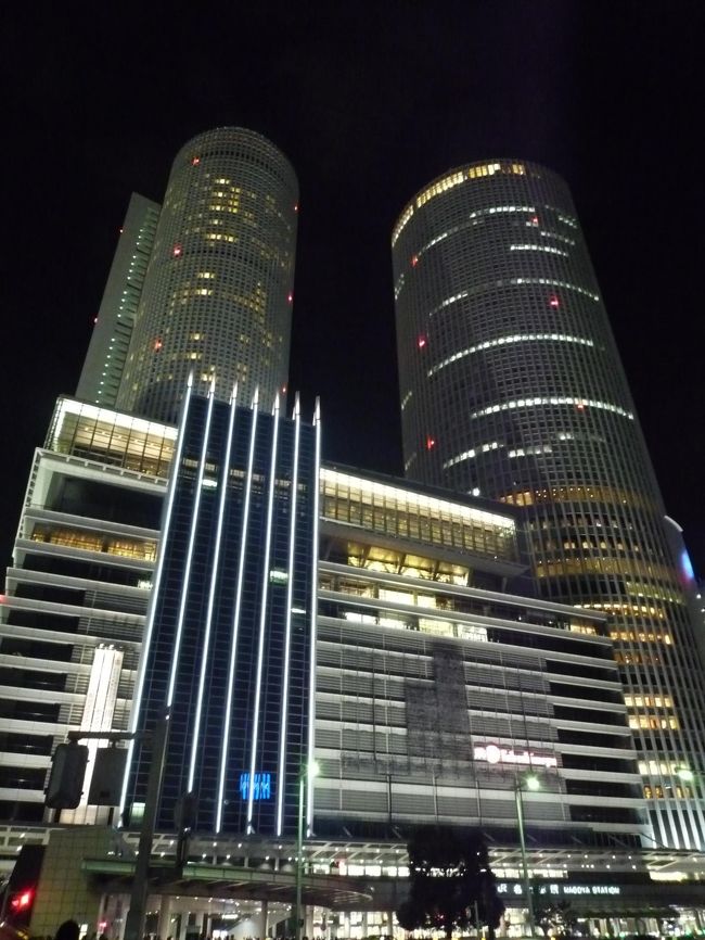 居酒屋の後は、まだ時間が早かったのでツインタワー？に上がって名古屋の夜景を堪能してきました〜。
