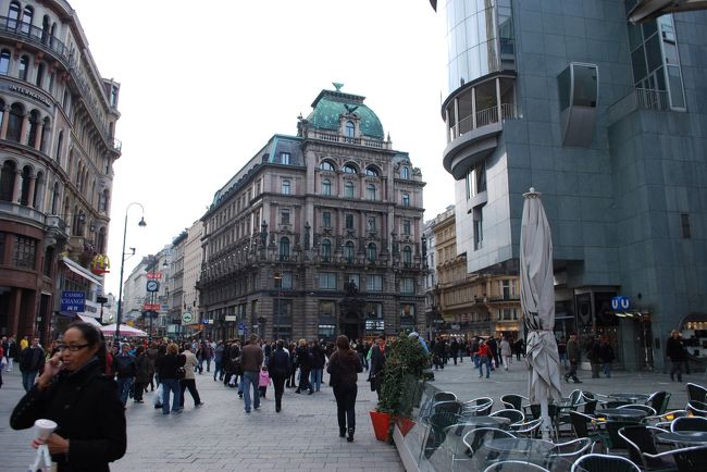 シュテファンスプラッツからケルントナー通りの眺め。