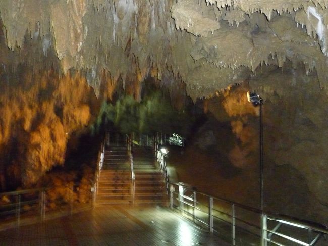 中に入ると結構薄暗いです。<br /><br />足元は常に水がビチャビチャしてるので<br /><br />ビーサンや女子はヒールのない靴のほうが<br /><br />歩きやすい