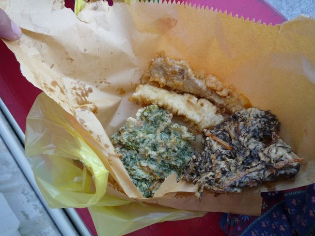 買ったのは<br /><br />もずくてんぷら<br /><br />いか・白身魚<br /><br />新発売の海ぶどう<br /><br />小腹がすいてたのでおやつにぴったり<br /><br />おいしかった　また来たい場所のひとつ