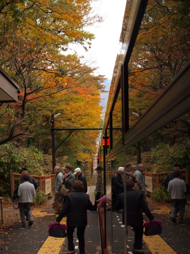 ケーブルカーにて。