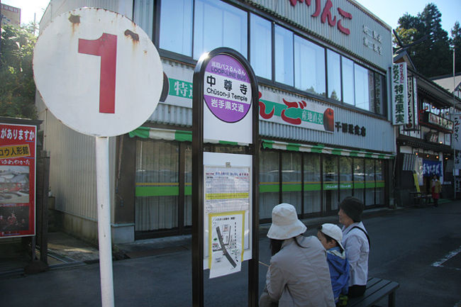 平泉には『るんるん』と言う巡回バスが有りました。<br />これに乗って次の目的の地毛越寺に向かいました。<br /><br />平泉駅前…毛越寺…中尊寺…高館義経堂…柳之御所資料館…平泉駅前<br /><br />1乗車当たり/大人140円・子供70円<br />一日フリー券（大人）/300円<br /><br />平泉巡回バス「るんるん」↓<br />http://hiraizumi.or.jp/transport/index.html