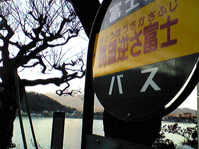 ちゃんと「逆さ富士」のバス停ってあるんですね。