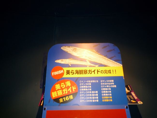 美ら海観察ガイド<br /><br />ところどころにおいてあるシート<br /><br />１〜１６まであるシートを集めると<br /><br />１冊の本　生物の図鑑になります。（無料）