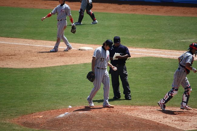 ピッチャー成瀬に交代です。