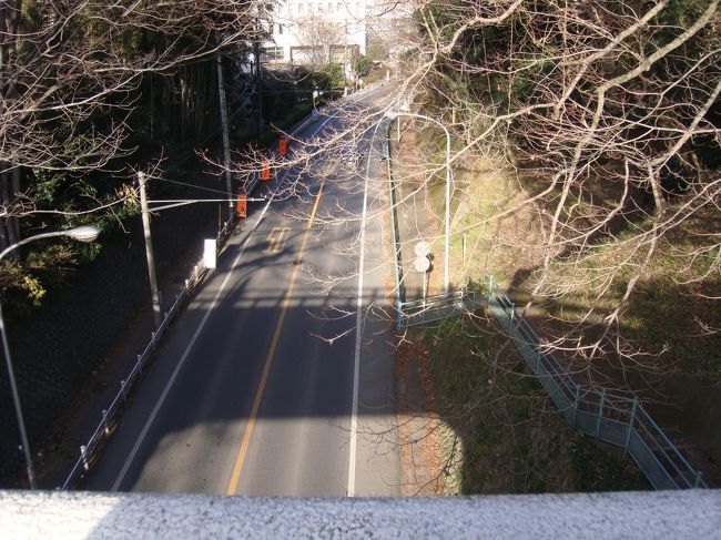 大手橋の下はお堀でなく、道路が通っていました。