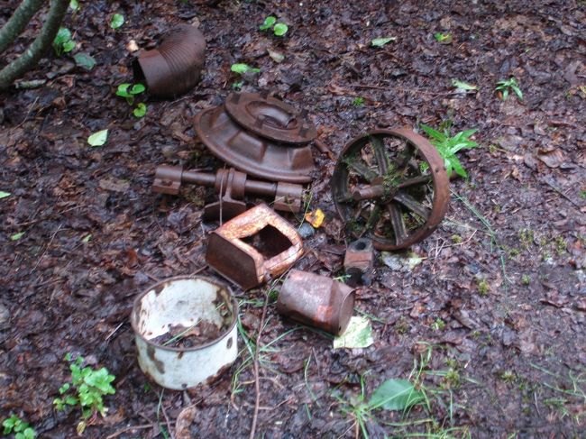 トレイルにはこんなゴールドラッシュ時の面影が。