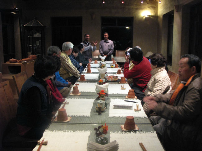 夕食にシェフに来てもらい、美味しい日本食を食べさせてもらったお礼を