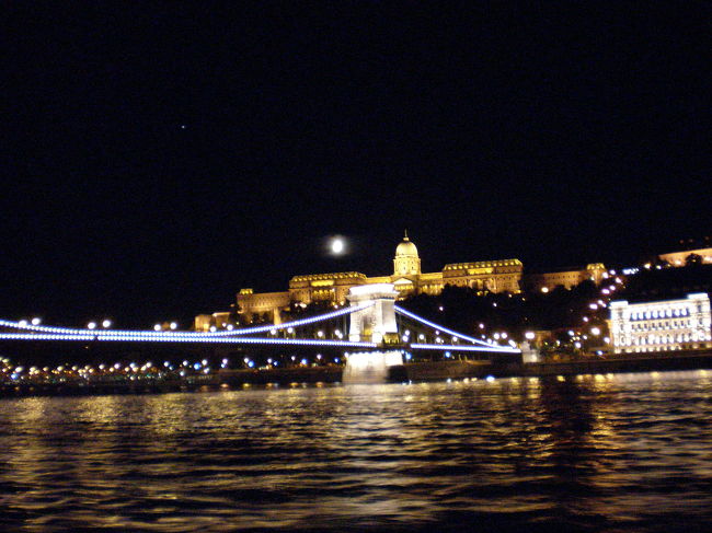 くさり橋　月と夜景　まさに絶景！！