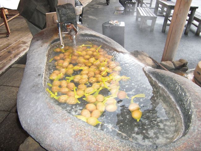 横で温泉卵が。絵になるな〜。