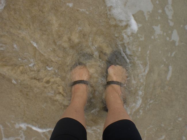 どうやら水はきれいな様子。<br />お天気が良かったら青かったんだろうなぁ…。