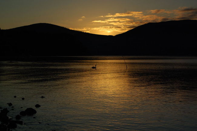 そのときの東側の空。日の出は未だのようだった。
