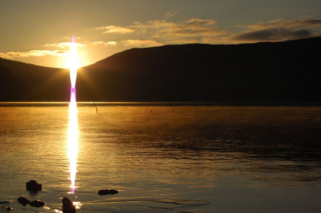 7時14分日が出てきた。