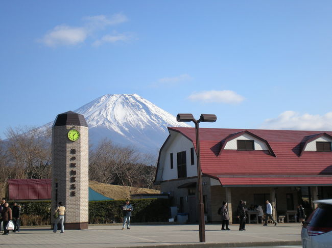 道の駅朝霧高原から見た富士山。