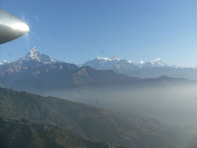 <br />  特徴のあるマチャプチャレ山もよく見えた・・