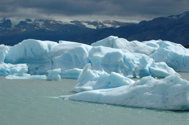 夥しい数の氷山たちに水路を遮られて、これ以上ウプサラ氷河には近づけないようです。