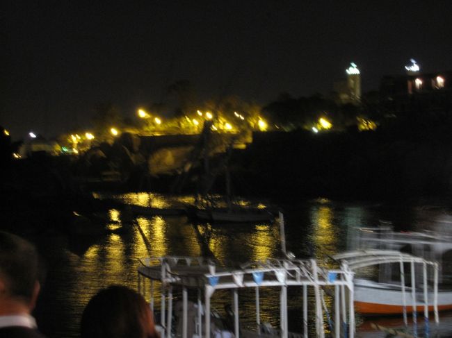 明日は念願だったアブシンベルへ！<br /><br /><br />ホテルに戻る船で気合を入れて<br />今夜はおやすみなさい…<br />