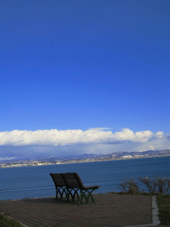 立待岬のベンチ