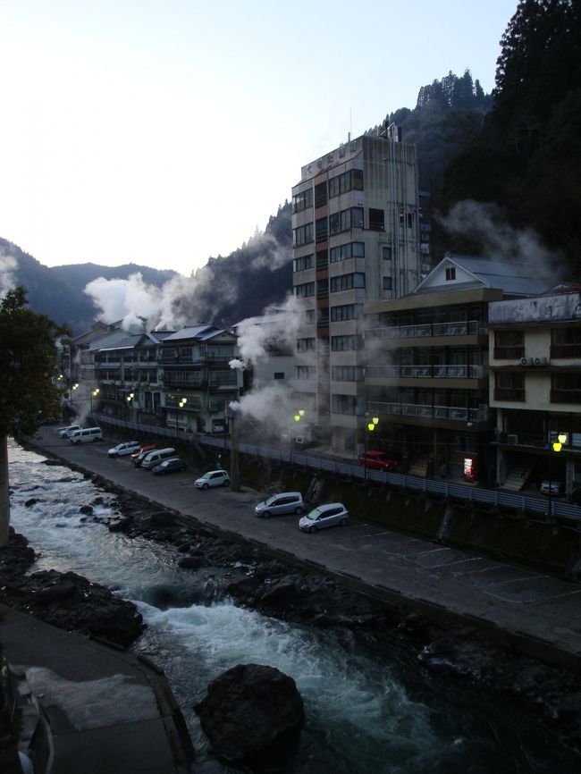 宿泊先「白水荘」前、ベランダからパシャリ