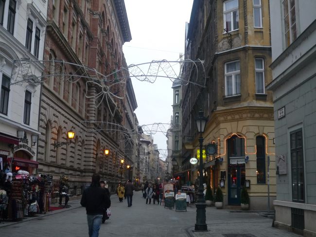 ヴァーツィ通り。<br />夜はライトアップされます。