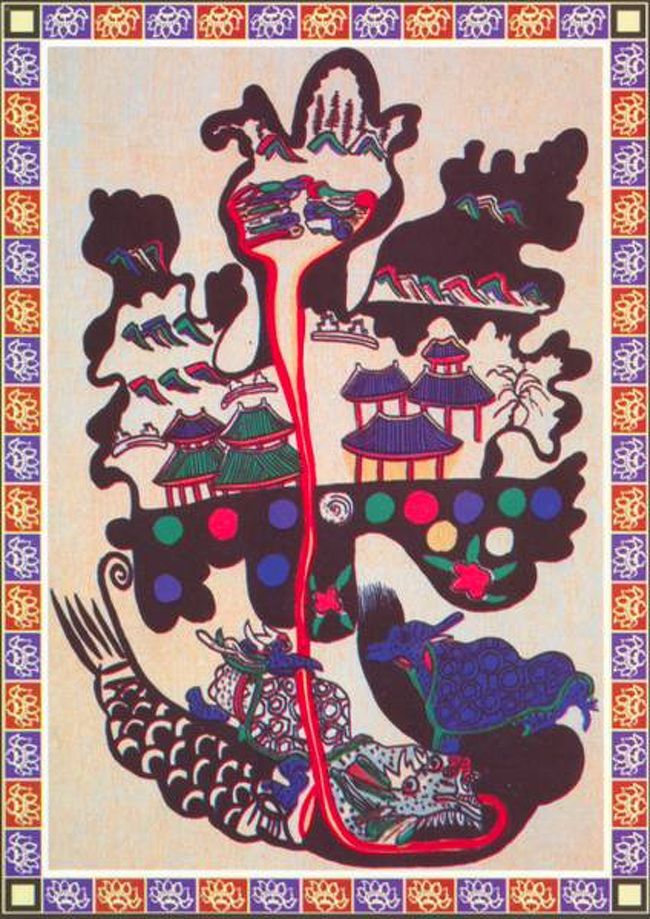 文字絵｢忠｣です。韓国では、孝悌忠信礼儀廉恥の8字を絵文字としてきました。